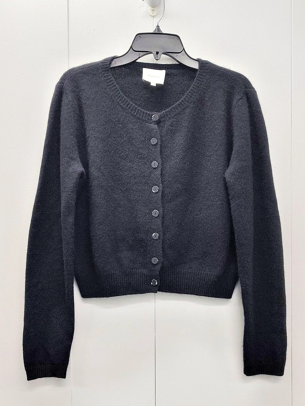 Reformation Clara 100% Cashmere Cardigan Black Size Small